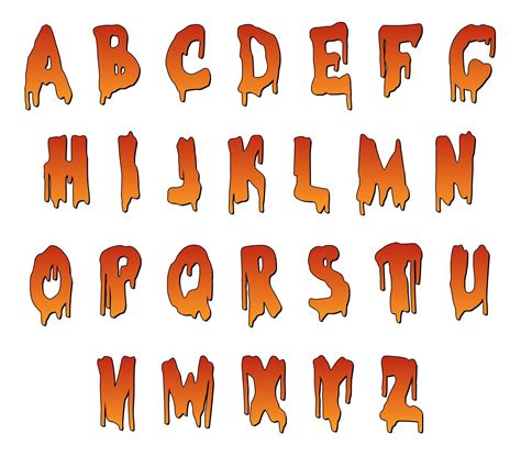 Printable Creepy Alphabet Letters Alphabet Letter Templates Alphabet