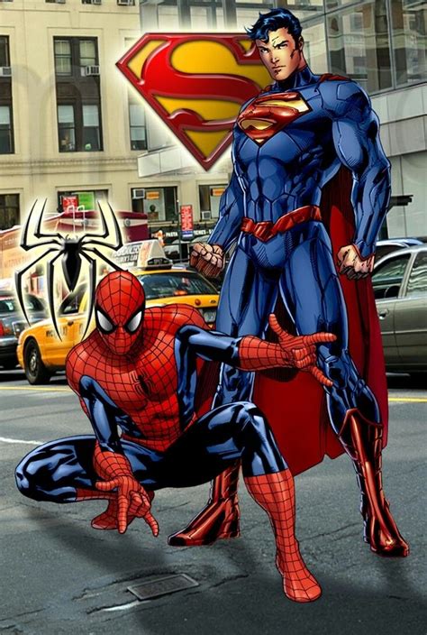 Superman And Spider Man By Superman3d Superman And Spiderman Marvel Spiderman Art Superman