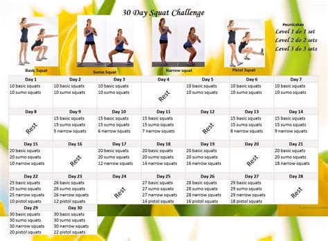 eunicakes squat challenge | Workout challenge, 30 day squat, Ab workout challenge