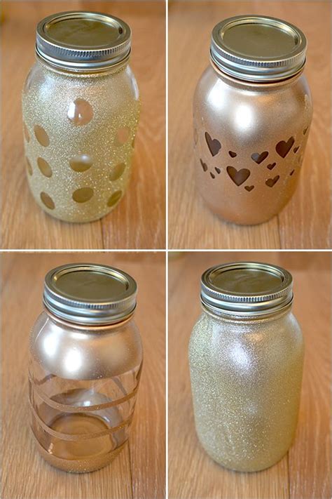 Different Jar Ideas Mason Jar Diy Glitter Mason Jars Mason Jar