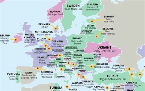 Heres A Map Of The Top Tourist Attraction In Every Country In The
