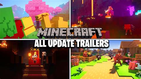 All Minecraft Animated Update Trailers 11 120 Update Youtube