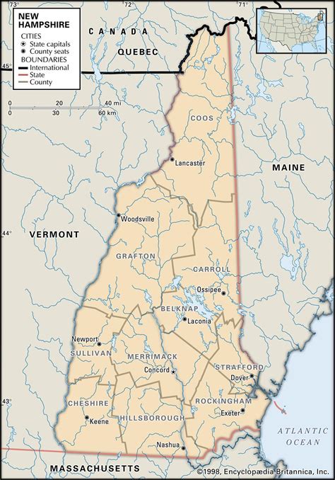 State And County Maps Of New Hampshire