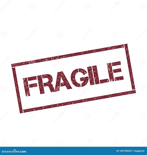 Fragile Rectangular Stamp Stock Vector Illustration Of Graphic
