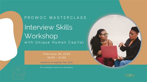 Prowoc Masterclass Interview Skills Workshop With Unique Human Capital