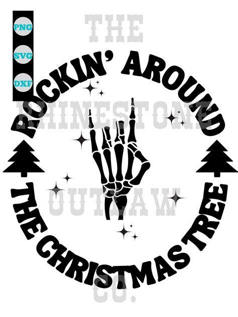 Rocking Around The Christmas Tree Svg Rock And Roll Christmas Png Etsy