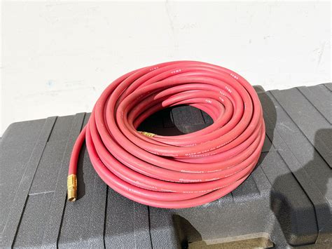 100ft X 14 Id Continental Red Rubber Air Hose 4 Compressor 14 Npt