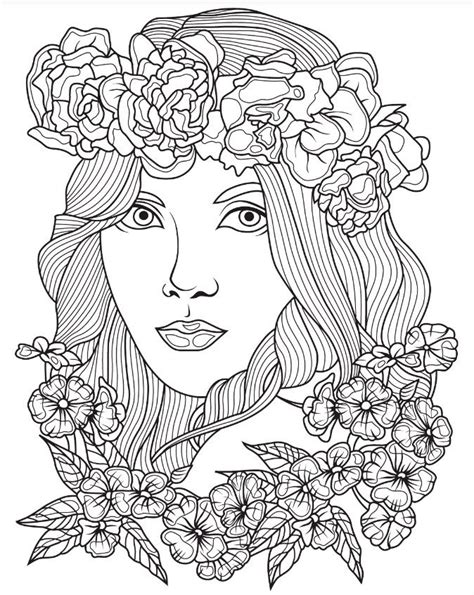 Beautiful Faces Coloring Page Colorish App Free Coloring App For
