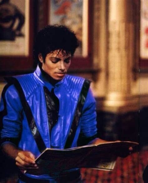 Blue Photoshopped Ver Of Michaels Iconic Thriller Jacket 💕 Michael
