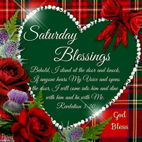 Saturday Blessings (Revelation 3:20) | Happy saturday quotes, Saturday ...