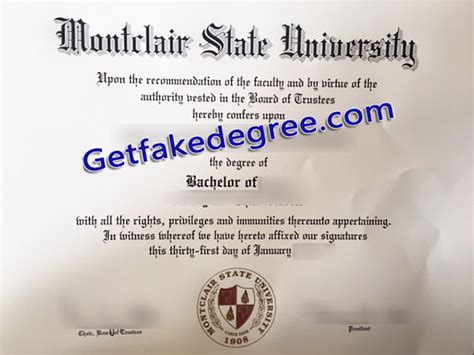 Custom Cheaper Montclair State University Diploma Buy Fake High