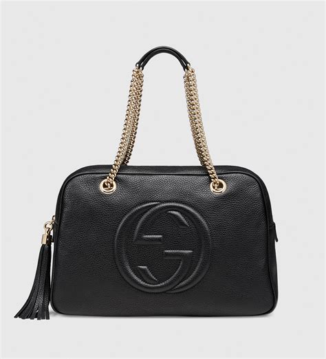 Gucci Womens Black Gg Soho Handbag