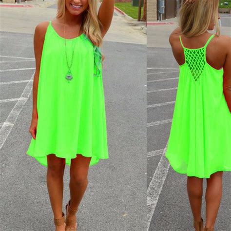 summer loose sleeveless chiffon beach mini dress daisy dress for less women s dresses