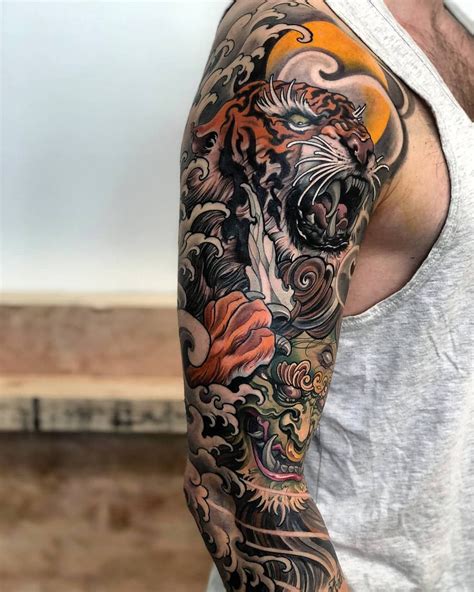 14 Unique Dragon And Tiger Tattoo Designs List Bark