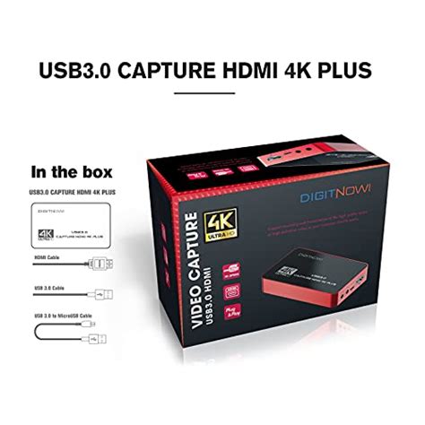 Digitnow Hd 60s Usb 3 0 Capture Card Hdmi 4k Plus 1080p 60fps Or 4k Hdmi Audio Video Capture No