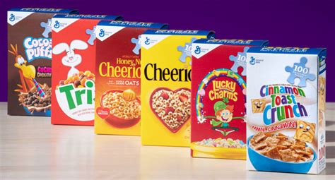 I didn't think of that either! 6-Pack Cereal Boxes Puzzles: Set of six cereal-themed puzzles.