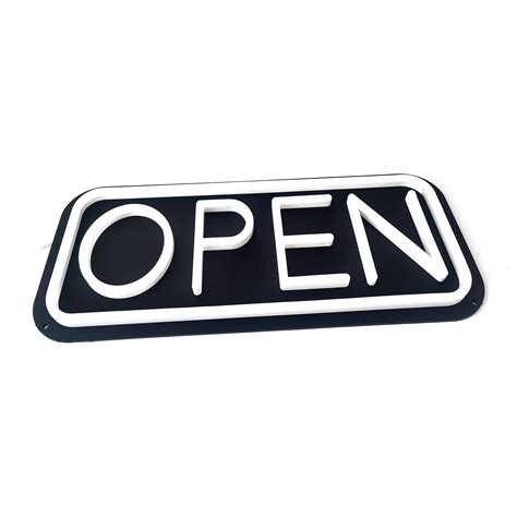 Outdoor Rectangular Open Neon Sign For Business Hineon Custom Neon Sign