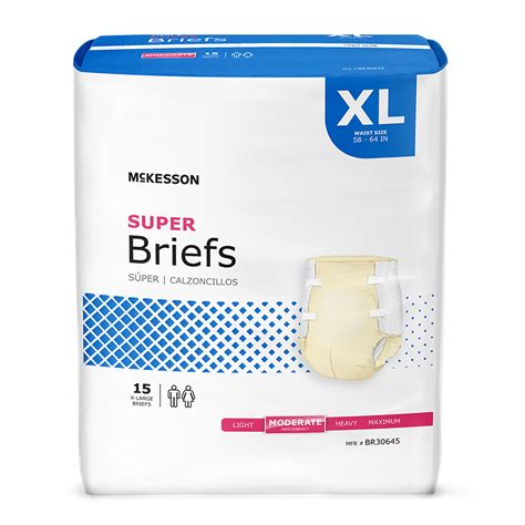Mckesson Super Incontinence Briefs Moderate Absorbency Adult Diapers