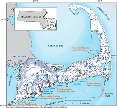 Map Of Potential Permeable Reactive Barriers Sites On Cape Cod Ma U