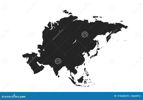 Mapa De Asia Icono Silueta Aislado Vector Imagen De Continente Ilustraci N Del Vector