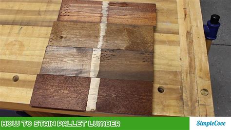 How To Stain Pallet Lumber Staining Wood Diy Staining Wood Pallet Wall