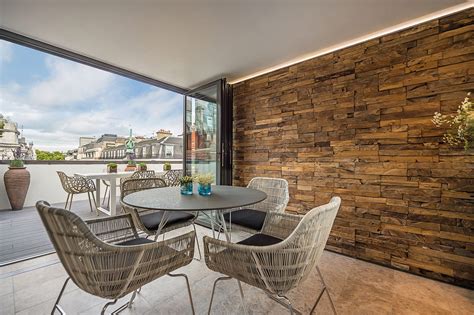 Wood Textured Wall Penthouse Apartment In St Jamess London Fresh