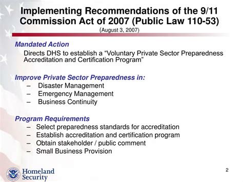 Ppt Voluntary Private Sector Preparedness Accreditation And