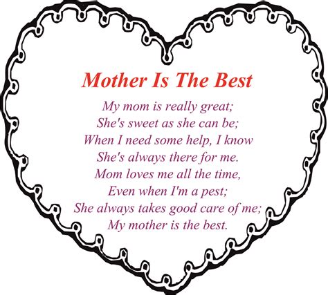 Mother Is The Best Poem Short Mothers Day Poems Happy Mothers Day Poem