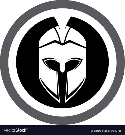 Spartan Helmet Logo Template Royalty Free Vector Image