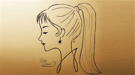 Drawing Tuto Dessiner Une Fille Avec Le Style Silhouette Simple My