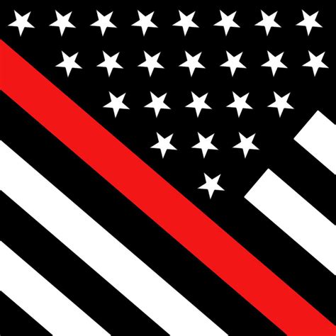 The Thin Red Line Flag Digital Art by Jared Davies