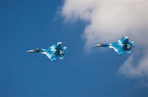 Two Ukrainian Air Force Sukhoi Su 27 1280844 Air Force Sukhoi