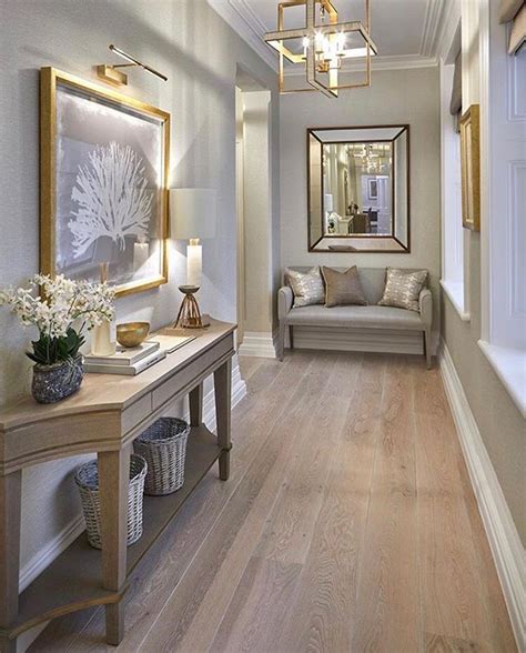 Gold Accents Entrance Hall Decor Hallway Design Hall Decor