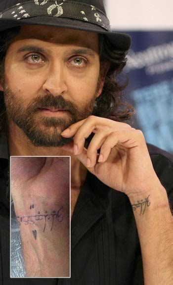 famous bollywood celebs who tattooed themselves with the names of their lovers hrithik roshan