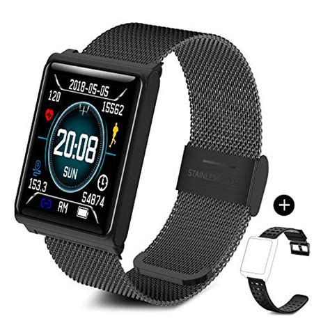 Teckepic Smart Fitness Tracker Watch Bluetooth Full Touch Control