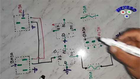 Diagrama Electrico De Luces Altas Y Bajas Muy Facil Youtube