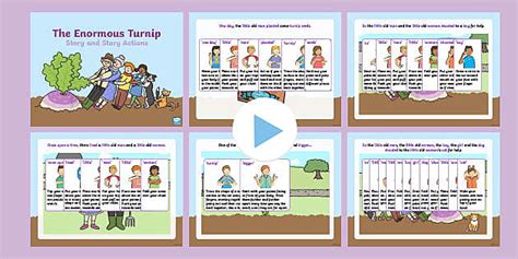 The Enormous Turnip Story Map Powerpoint With Story Actions
