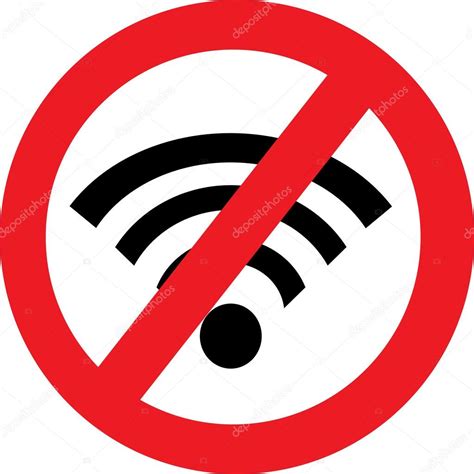 No Wifi Sign Wi Fi Symbol Stock Vector Image By Natalipopova 42066331