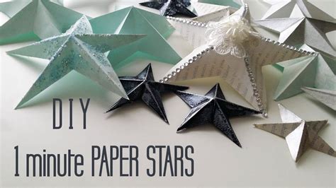 Diy One Minute Paper Star Christmas Ornaments Paper Christmas
