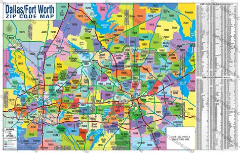 Zip Code Map Dallas Fort Worth Area United States Map