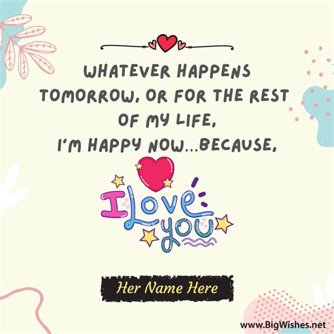 Cute And Sweet I Love You Quotes For Her Create Love Card