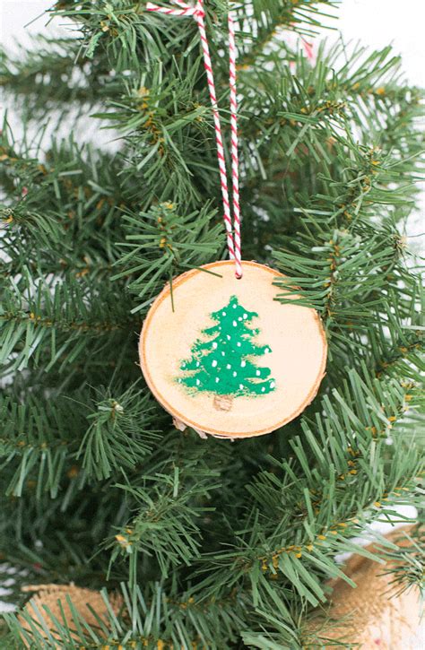 Rustic Wood Painted Christmas Ornaments Domestically Speaking
