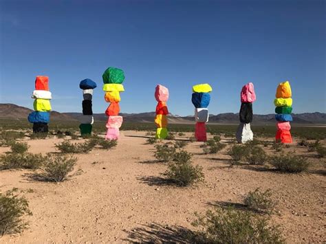 Seven Magic Mountains 30 Foot Stacks Of Colorful Boulders In The