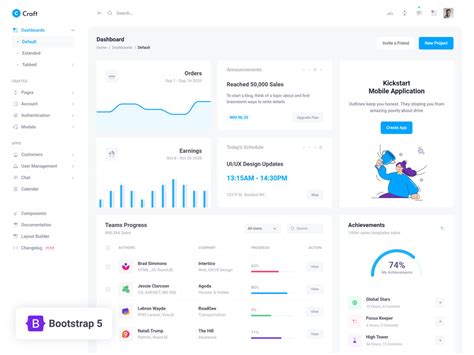 Craft Bootstrap 5 Admin Dashboard Template Bootstrap Themes