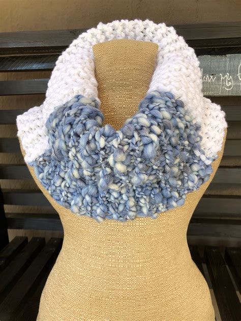 Hand Knit Cowl Hand Knit Scarf Hand Knit Infinity Hand | Etsy | Hand knit scarf, Hand knit cowl 