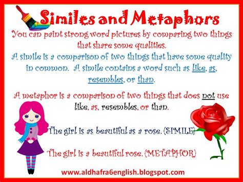 Simile and metaphor Poems