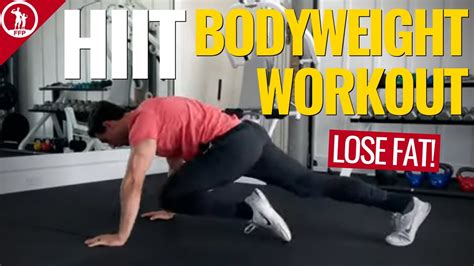Hiit Bodyweight Workout For Fat Loss No Equipment Youtube