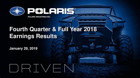 The company's corporate headquarters is in medina, minnesota. Polaris Industries Inc. 2018 Q4 - Results - Earnings Call ...