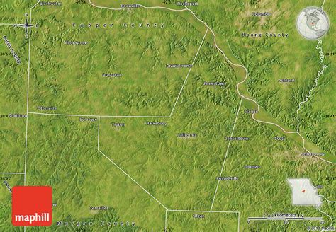 Satellite Map Of Moniteau County