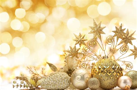 Christmas Decorations Gold New Year Decoration Mood Wallpaper